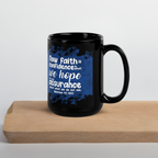 Faith & Hope: Hebrews 11:1 Black Glossy Mug (11 oz / 15 oz)