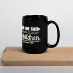 Childlike Faith: Matthew 18:3 Black Glossy Mug (11 oz / 15 oz)