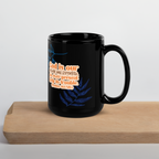 God Our Refuge: Psalm 46:1 Black Glossy Mug (11 oz / 15 oz)