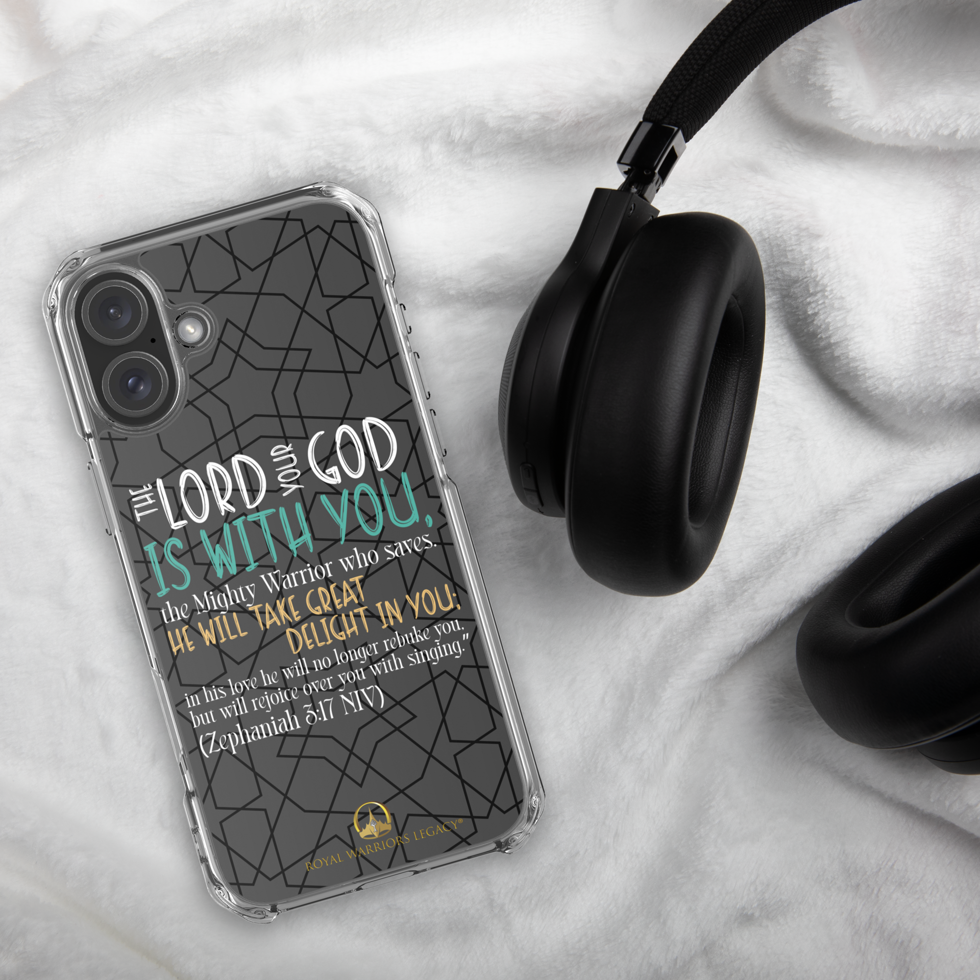 Rejoice in His Love: Zephaniah 3:17 iPhone® Clear Case