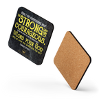 Be Strong & Courageous: Joshua 1:9 Cork-Back Coaster Set (1–6 pcs)