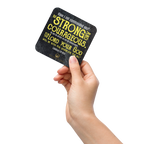 Be Strong & Courageous: Joshua 1:9 Cork-Back Coaster Set (1–6 pcs)