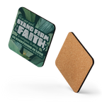 Stand Firm in Faith: 1 Corinthians 16:13-14 Cork-Back Coaster Set (1–6 pcs)