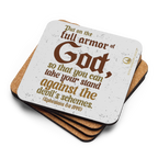 Full Armor Of God: Ephesians 6:11 Cork-Back Coaster Set (1–6 pcs)