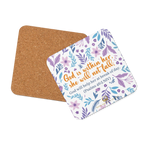 Unshakeable Faith: Psalms 46:5 Cork-Back Coaster Set (1–6 pcs)
