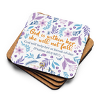 Unshakeable Faith: Psalms 46:5 Cork-Back Coaster Set (1–6 pcs)