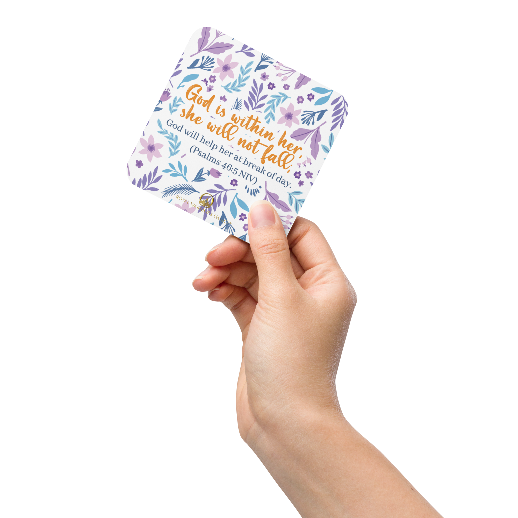 Unshakeable Faith: Psalms 46:5 Cork-Back Coaster Set (1–6 pcs)