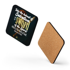 Sword & Salvation: Ephesians 6:17 Cork-Back Coaster Set (1–6 pcs)