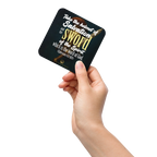 Sword & Salvation: Ephesians 6:17 Cork-Back Coaster Set (1–6 pcs)