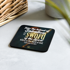 Sword & Salvation: Ephesians 6:17 Cork-Back Coaster Set (1–6 pcs)