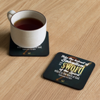 Sword & Salvation: Ephesians 6:17 Cork-Back Coaster Set (1–6 pcs)