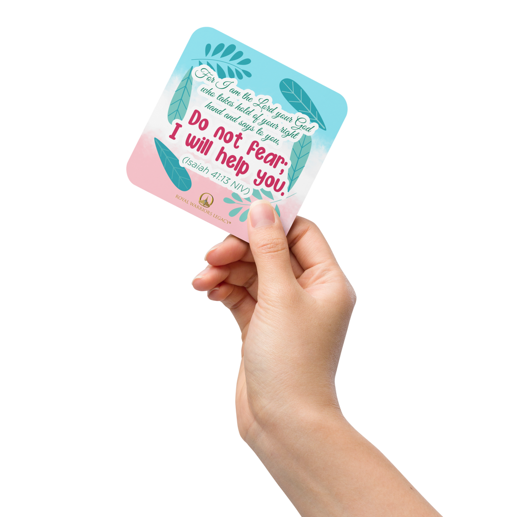 Fear Not: Isaiah 41:13 Cork-Back Coaster Set (1–6 pcs)