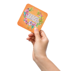 Grace & Peace Blooms: 2 Corinthians 1:2 Cork-Back Coaster Set (1–6 pcs)