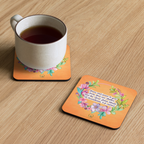 Grace & Peace Blooms: 2 Corinthians 1:2 Cork-Back Coaster Set (1–6 pcs)