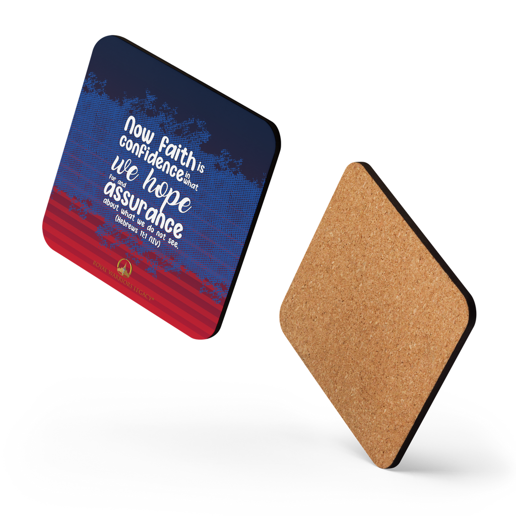 Faith & Hope: Hebrews 11:1 Cork-Back Coaster Set (1–6 pcs)