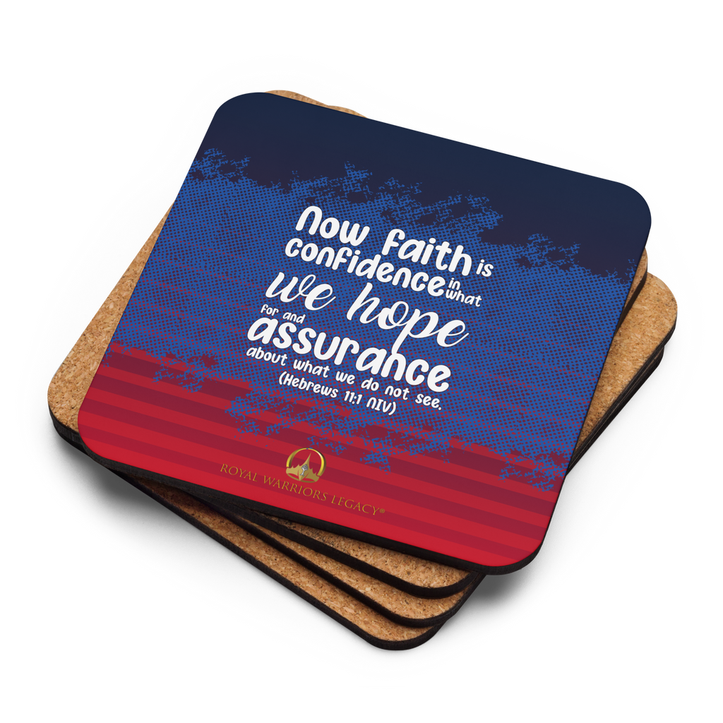 Faith & Hope: Hebrews 11:1 Cork-Back Coaster Set (1–6 pcs)