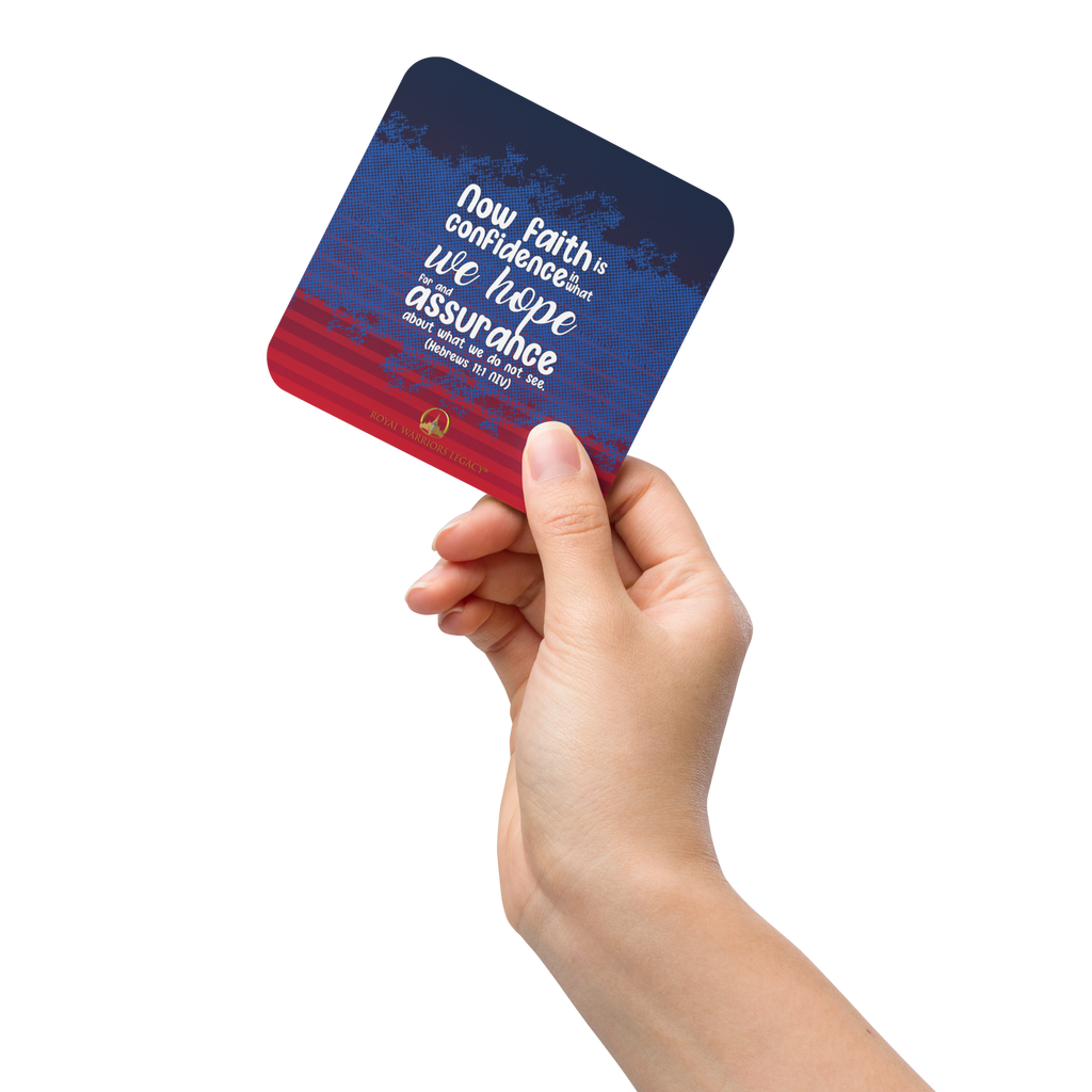 Faith & Hope: Hebrews 11:1 Cork-Back Coaster Set (1–6 pcs)