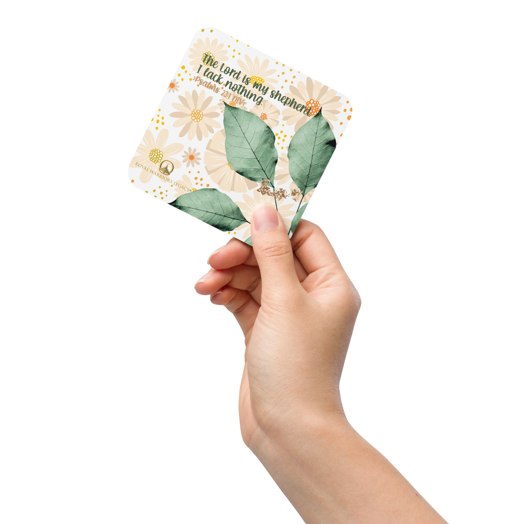 The Lord Is My Shepherd: Psalm 23:1 Cork-Back Coaster Set (1–6 pcs)