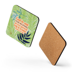 God Our Refuge: Psalm 46:1 Cork-Back Coaster Set (1–6 pcs)