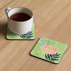 God Our Refuge: Psalm 46:1 Cork-Back Coaster Set (1–6 pcs)