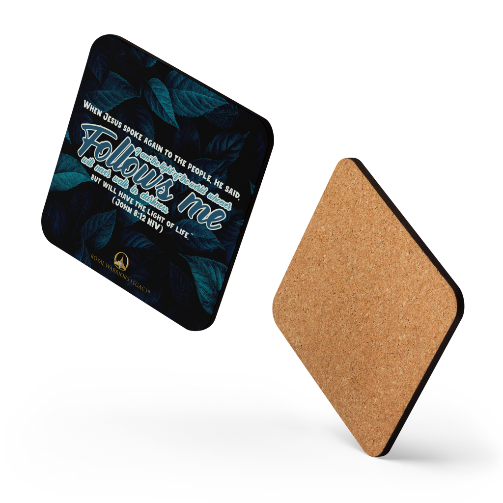 Light Of The World: John 8:12 Cork-Back Coaster Set (1–6 pcs)
