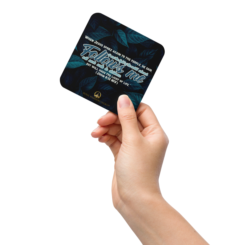 Light Of The World: John 8:12 Cork-Back Coaster Set (1–6 pcs)