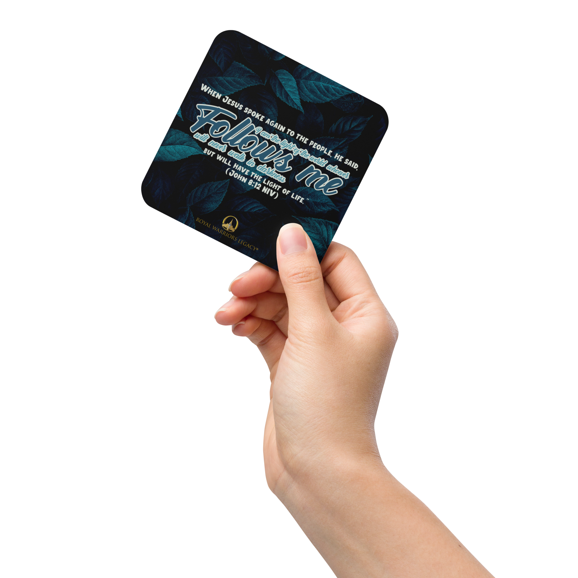 Light Of The World: John 8:12 Cork-Back Coaster Set (1–6 pcs)