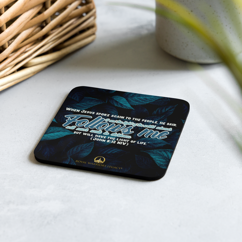 Light Of The World: John 8:12 Cork-Back Coaster Set (1–6 pcs)