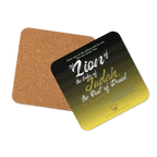 Lion of Judah & Root of David: Revelation 5:5 Cork-Back Coaster Set (1–6 pcs)