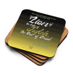 Lion of Judah & Root of David: Revelation 5:5 Cork-Back Coaster Set (1–6 pcs)