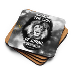 The Lion of Judah: Revelation 5:5 Cork-Back Coaster Set (1–6 pcs)
