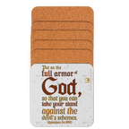 Full Armor Of God: Ephesians 6:11 Cork-Back Coaster Set (1–6 pcs)