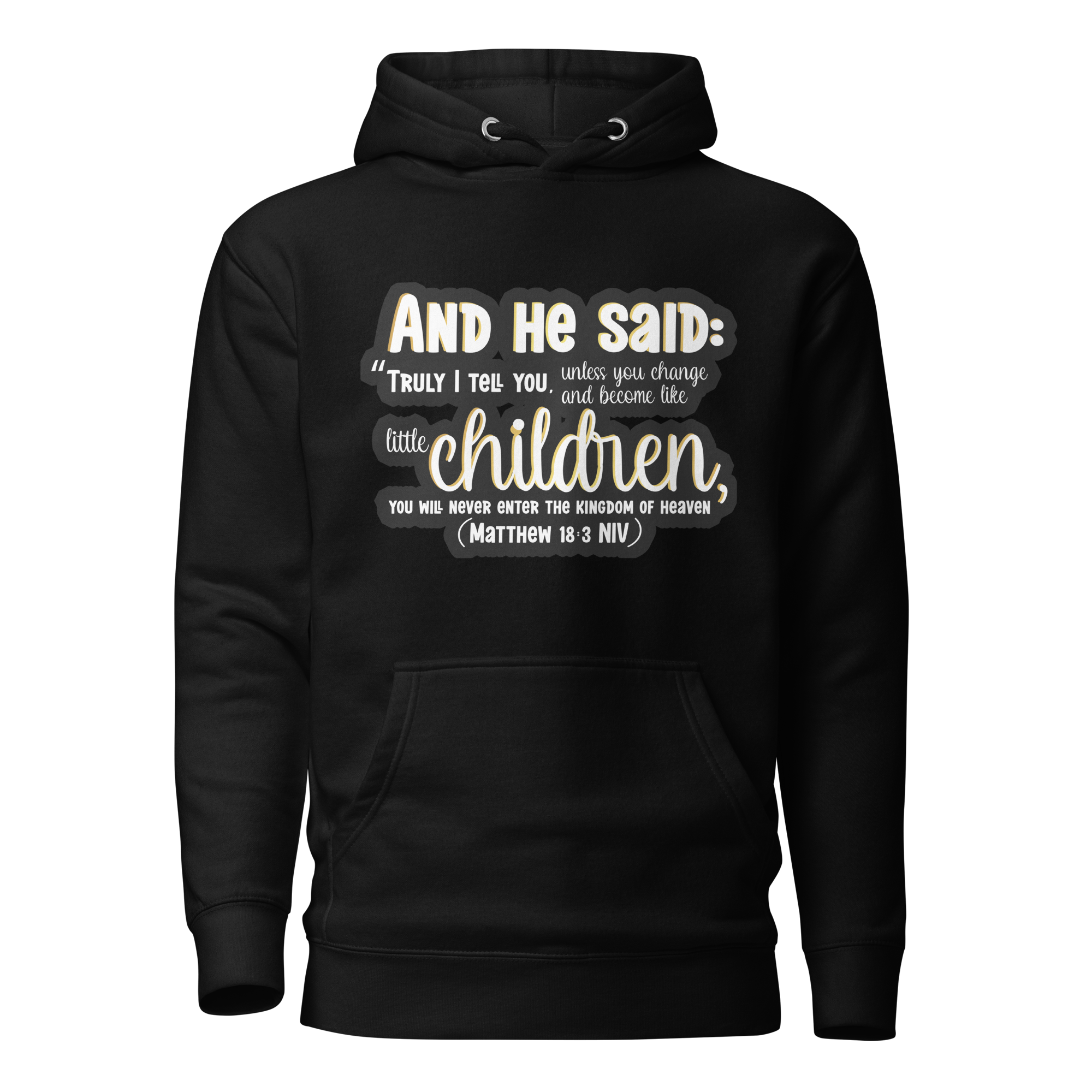 Childlike Faith: Matthew 18:3 Unisex Premium Hoodie