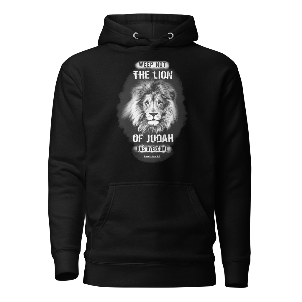 The Lion of Judah: Revelation 5:5 Unisex Premium Hoodie