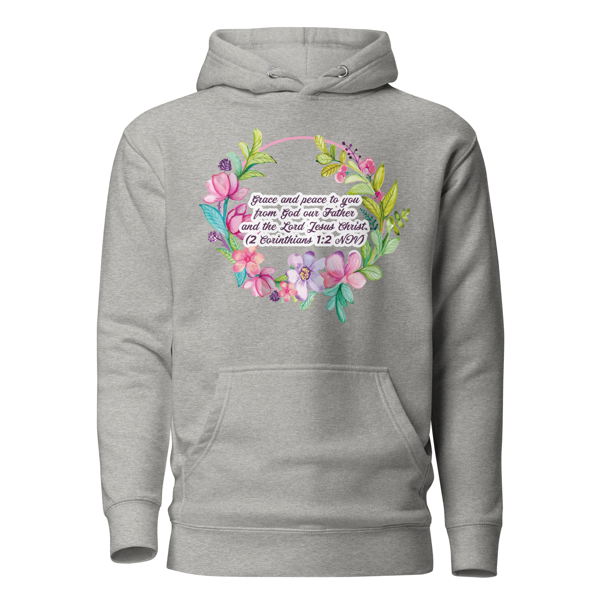 Grace & Peace Blooms: 2 Corinthians 1:2 Unisex Premium Hoodie