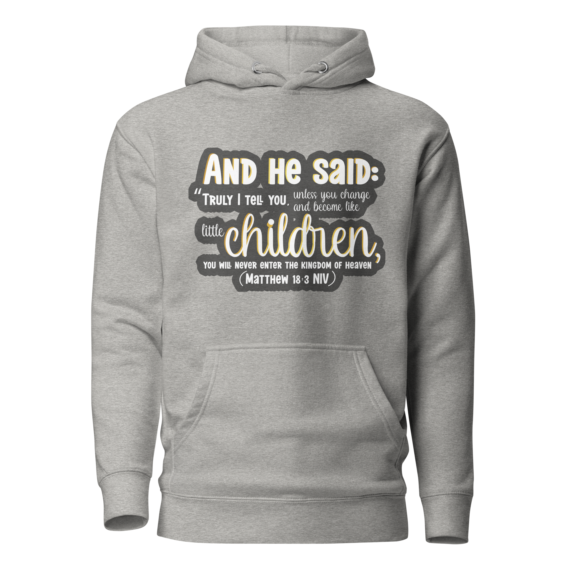 Childlike Faith: Matthew 18:3 Unisex Premium Hoodie