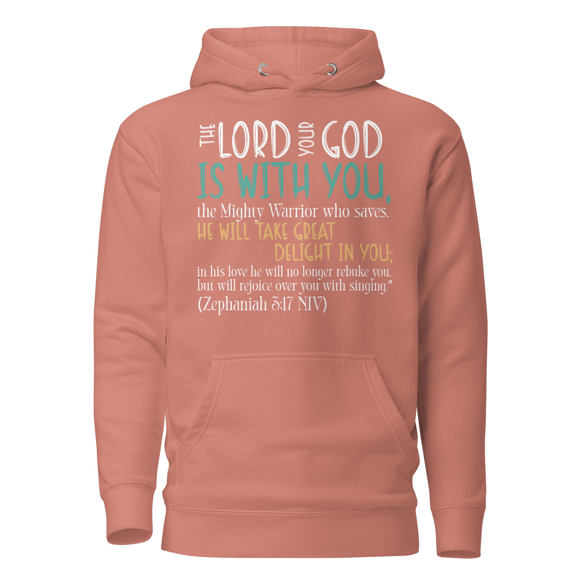 Rejoice in His Love: Zephaniah 3:17 Unisex Premium Hoodie