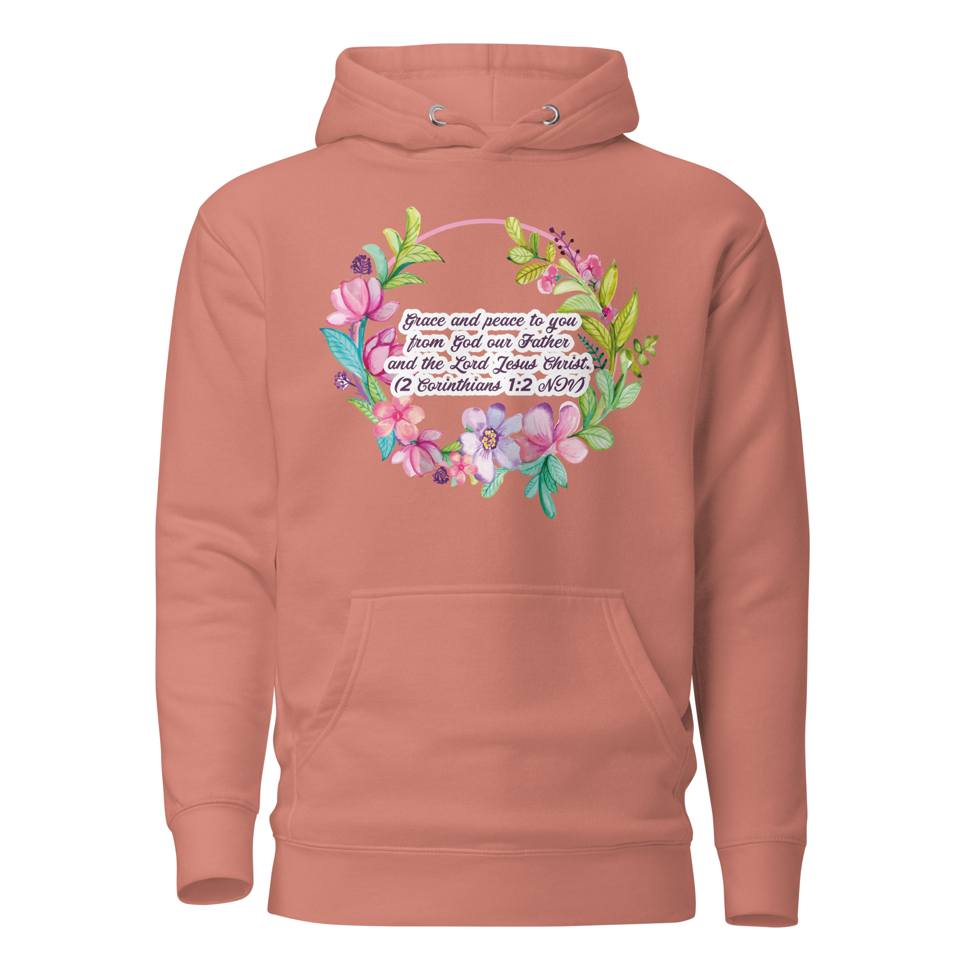 Grace & Peace Blooms: 2 Corinthians 1:2 Unisex Premium Hoodie