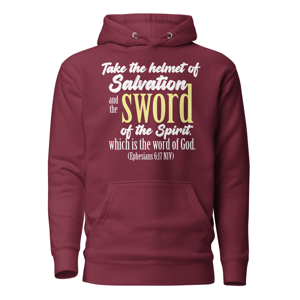 Sword & Salvation: Ephesians 6:17 Unisex Premium Hoodie
