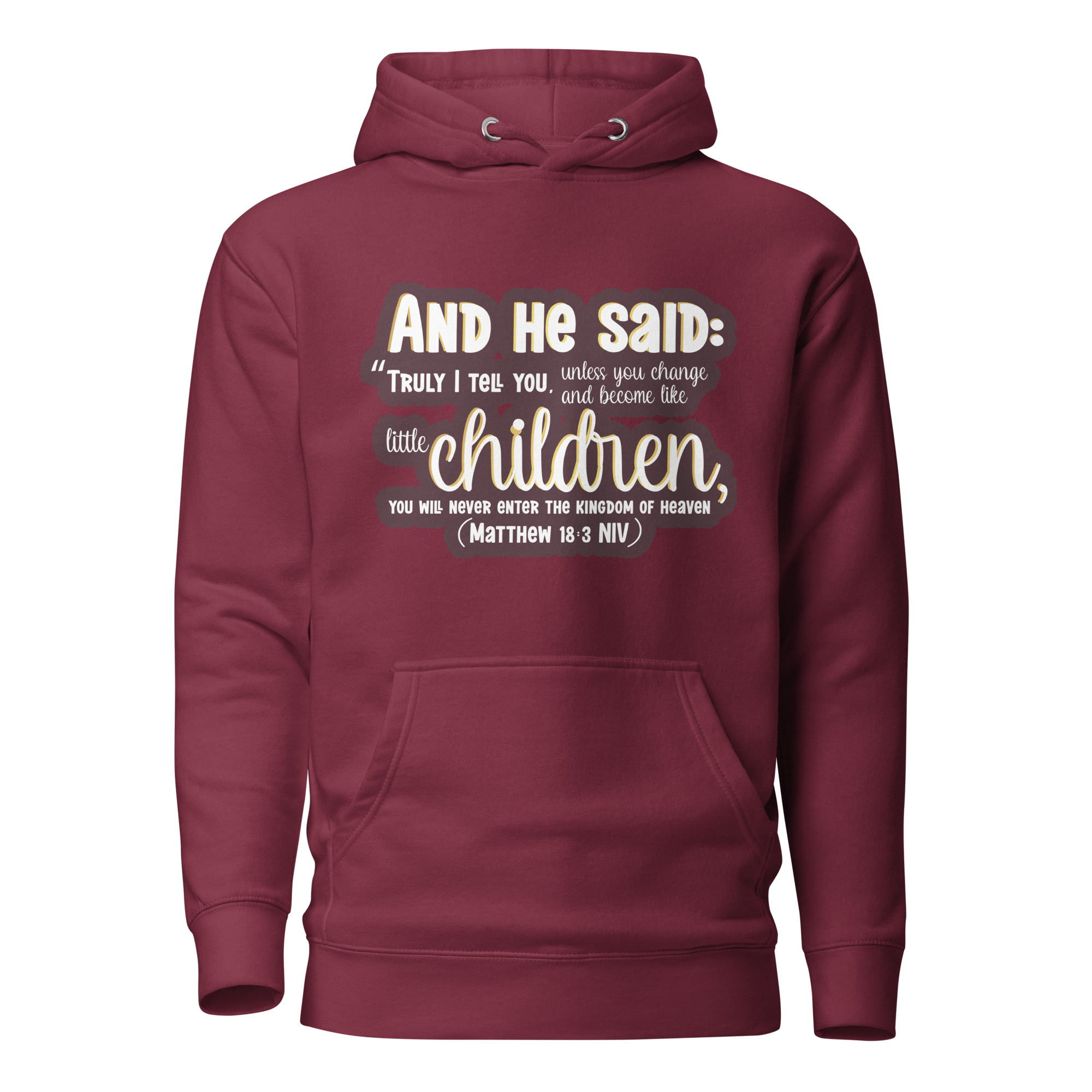 Childlike Faith: Matthew 18:3 Unisex Premium Hoodie