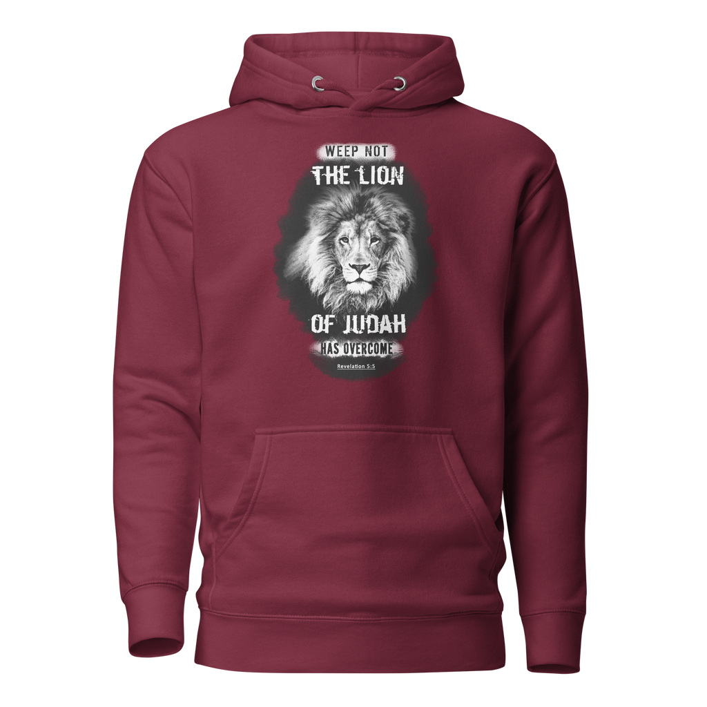 The Lion of Judah: Revelation 5:5 Unisex Premium Hoodie