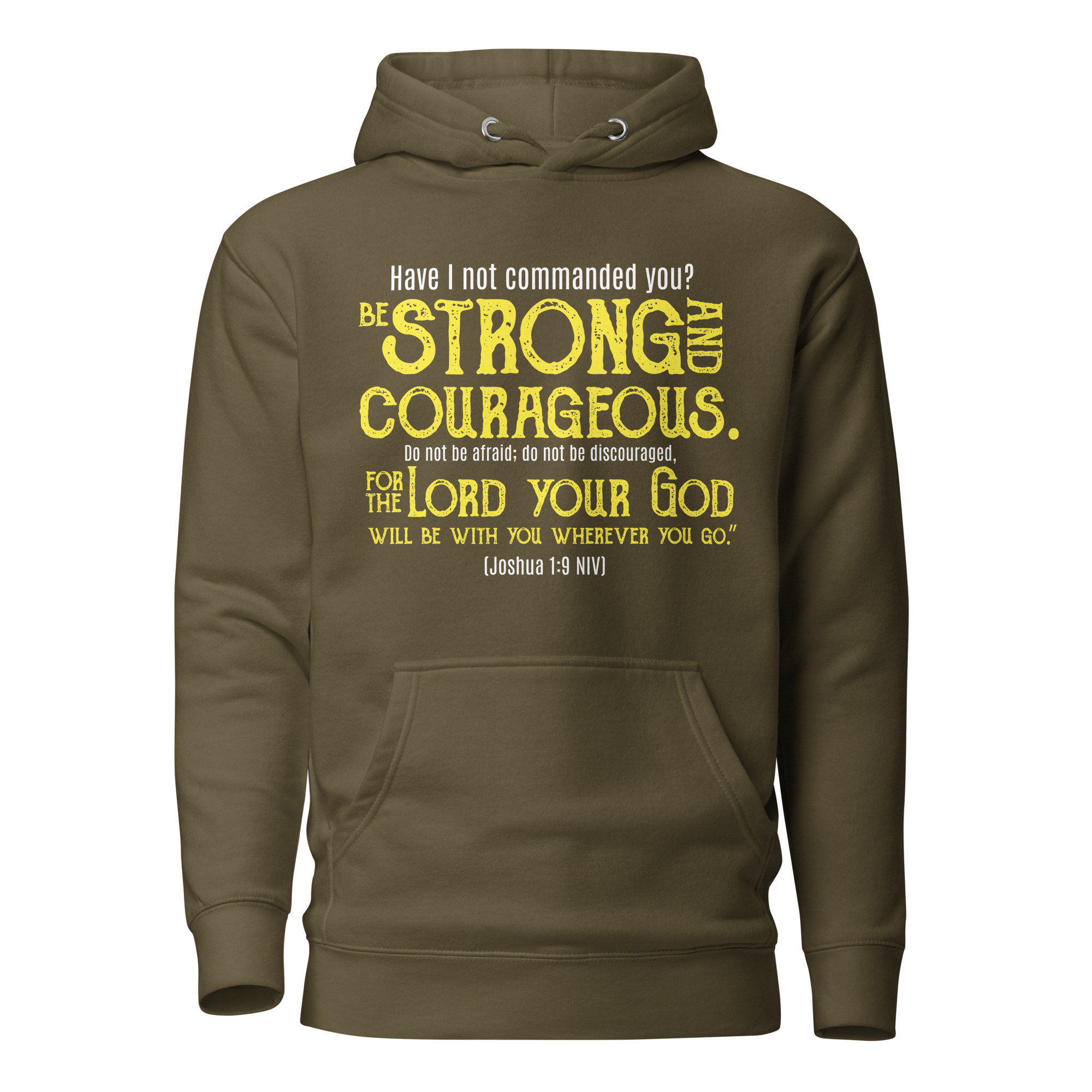 Be Strong & Courageous: Joshua 1:9 Unisex Premium Hoodie