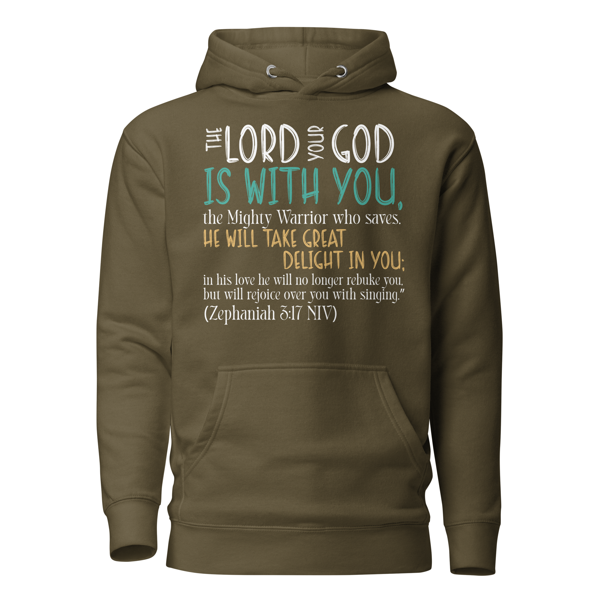 Rejoice in His Love: Zephaniah 3:17 Unisex Premium Hoodie