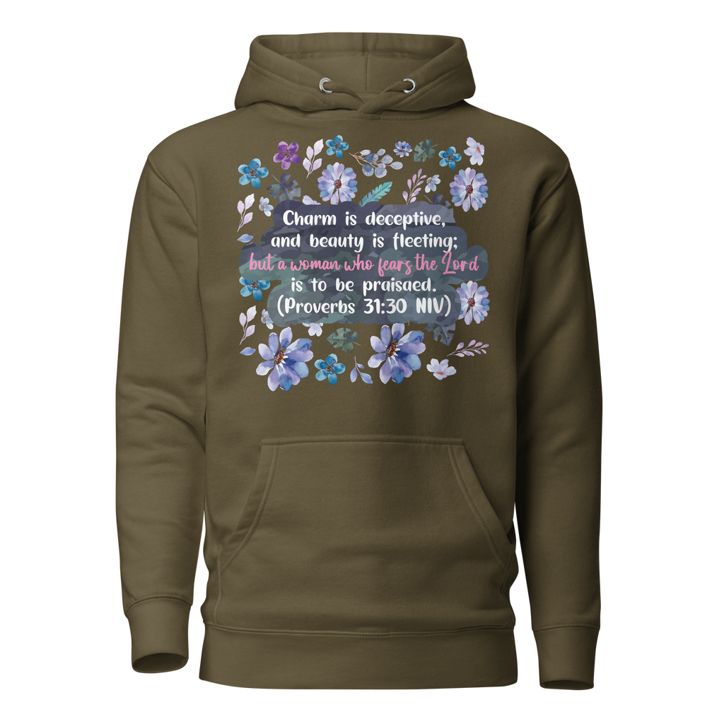 Fearless Woman: Proverbs 31:30 Unisex Premium Hoodie