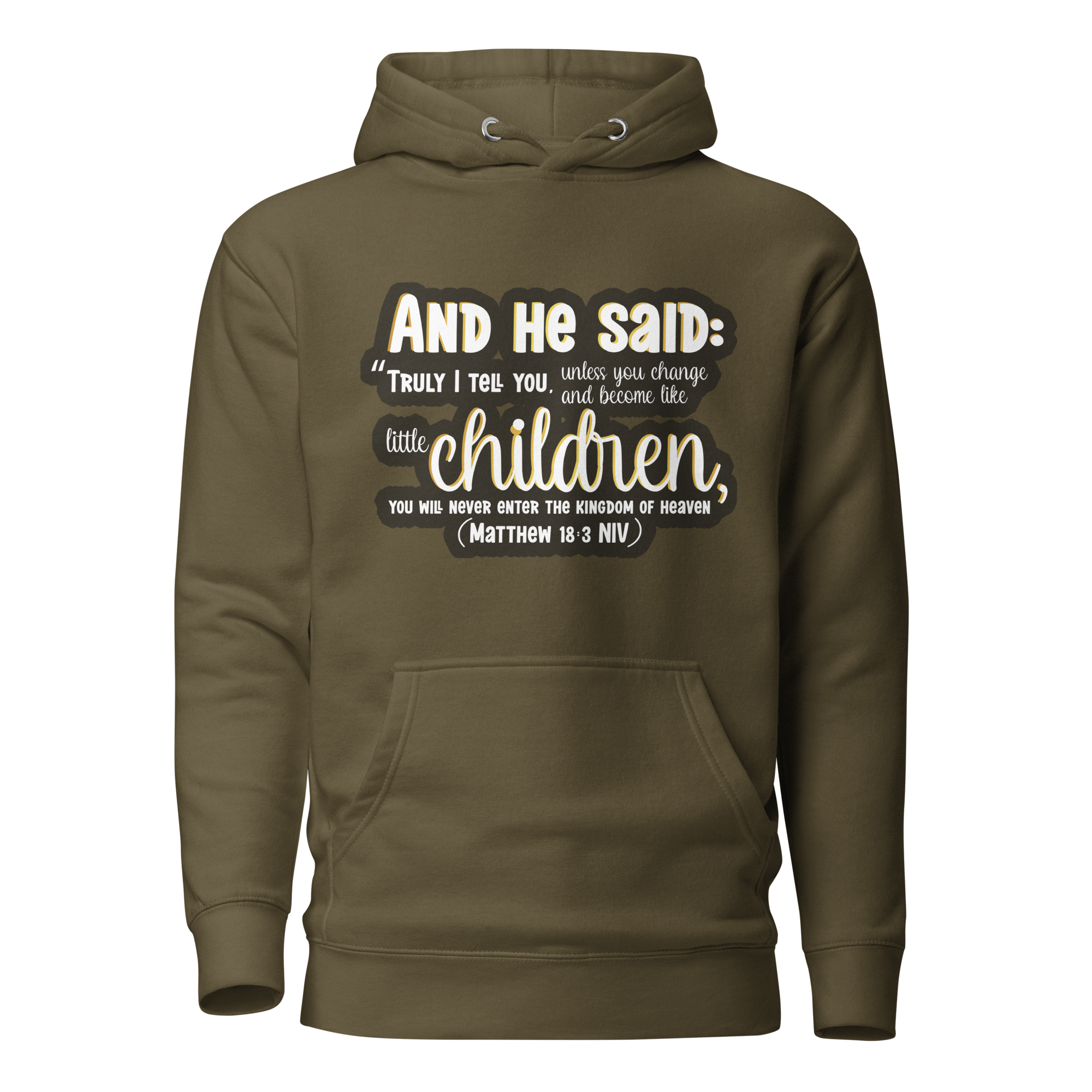 Childlike Faith: Matthew 18:3 Unisex Premium Hoodie