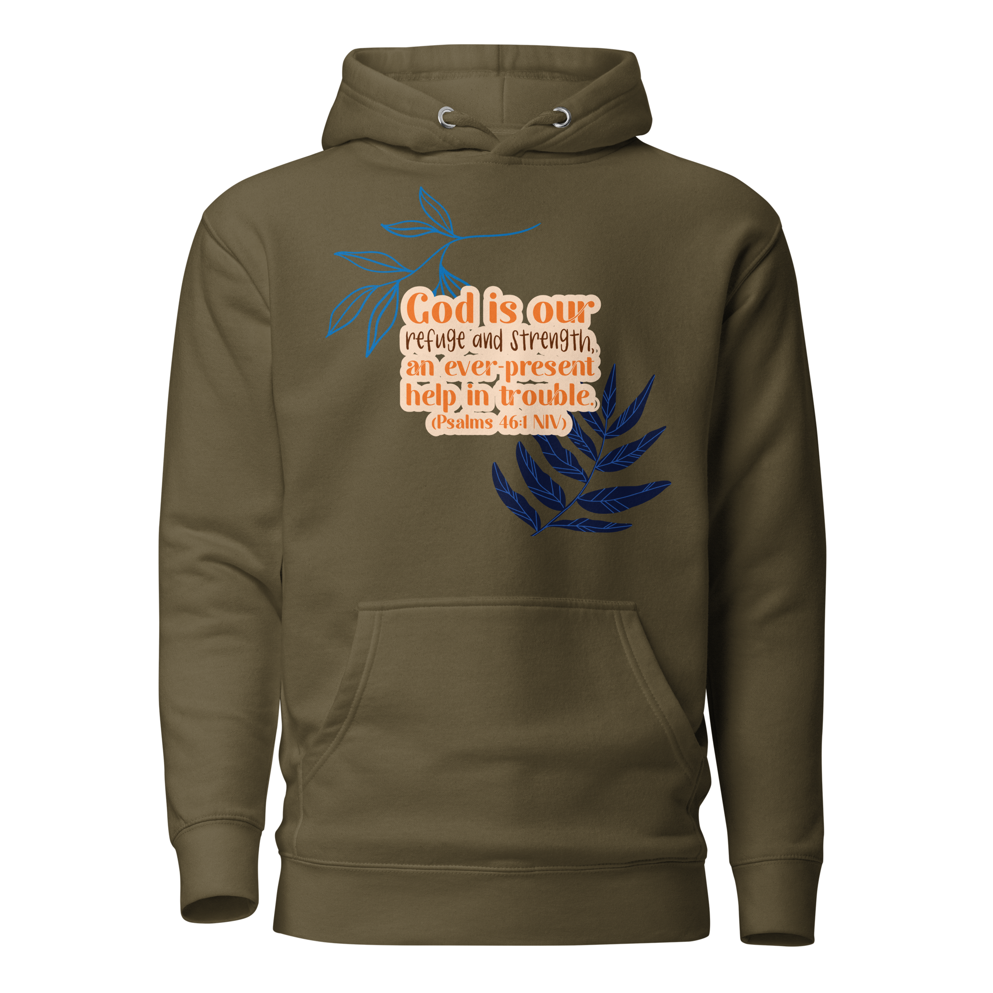 God Our Refuge: Psalm 46:1 Unisex Premium Hoodie