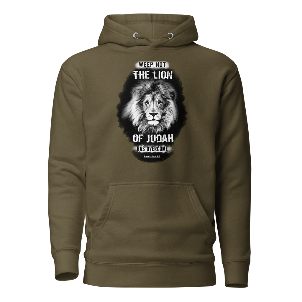 The Lion of Judah: Revelation 5:5 Unisex Premium Hoodie