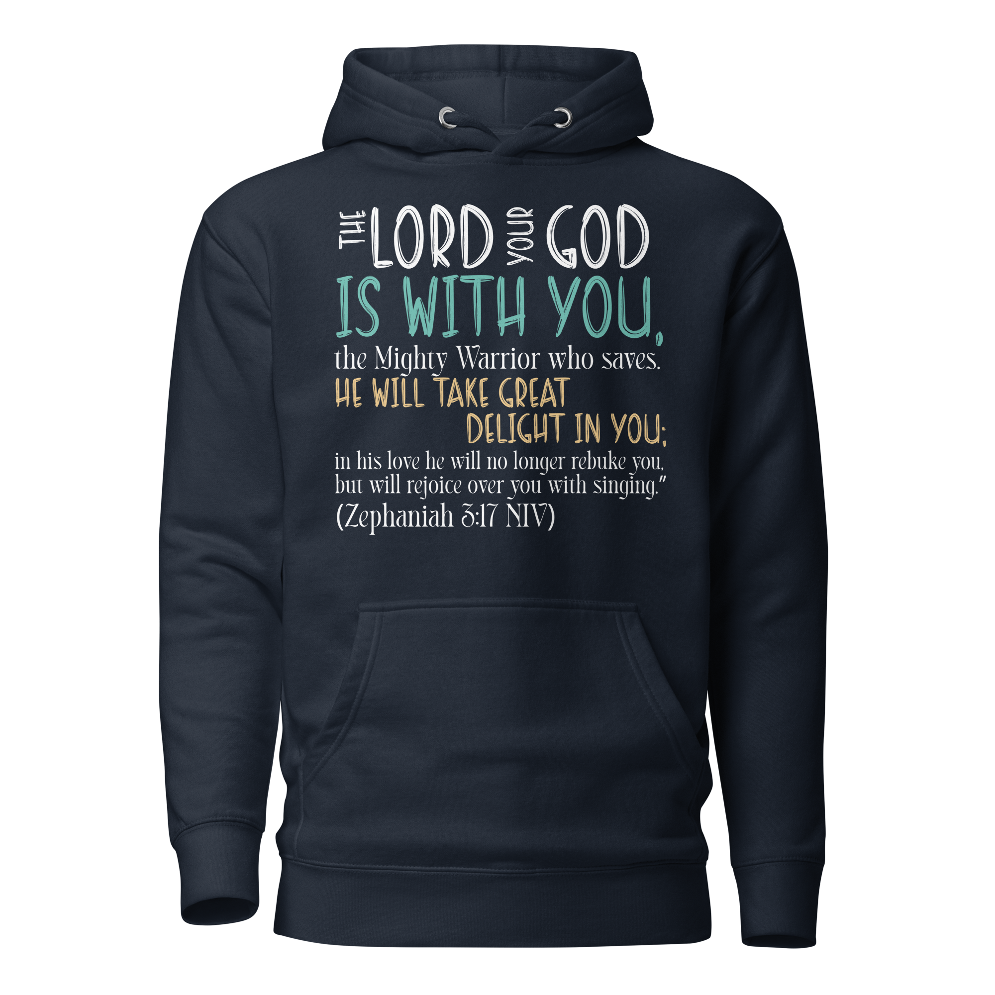 Rejoice in His Love: Zephaniah 3:17 Unisex Premium Hoodie