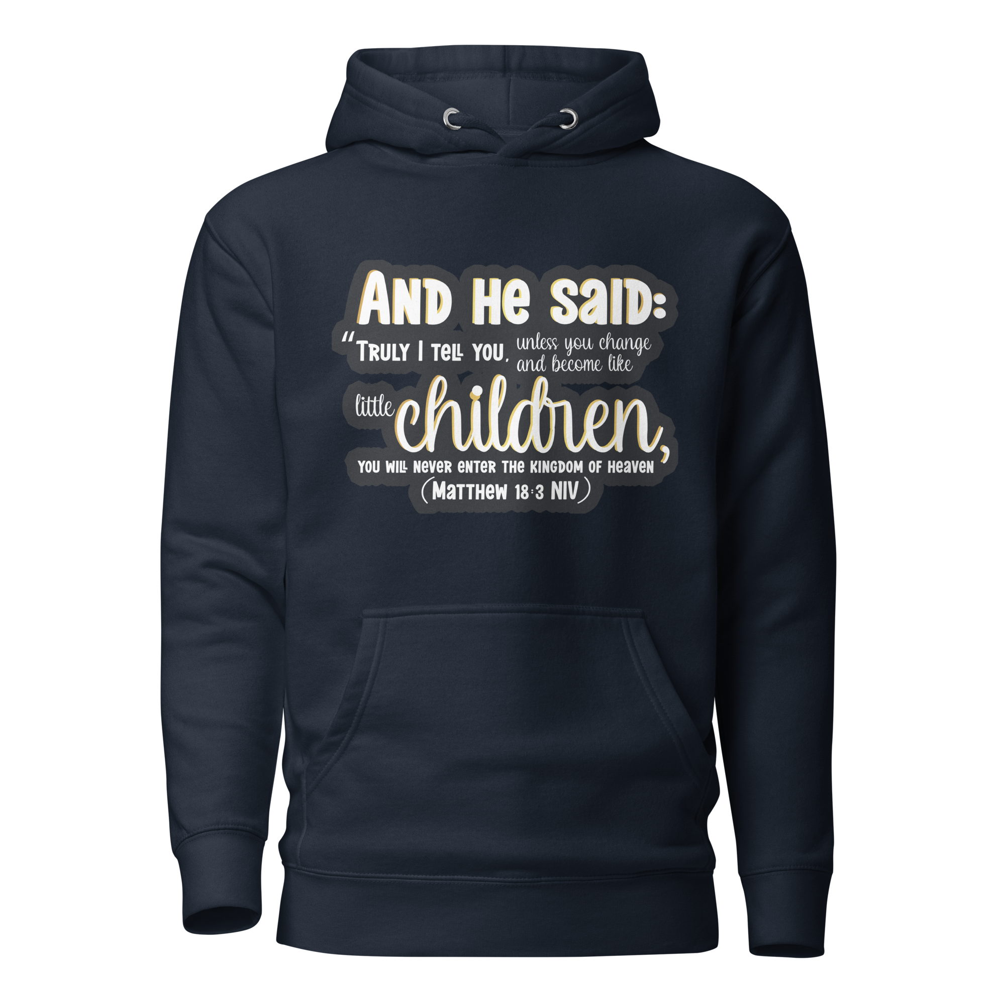 Childlike Faith: Matthew 18:3 Unisex Premium Hoodie