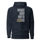 Come Run With Jesus Gold Unisex Premium Hoodie